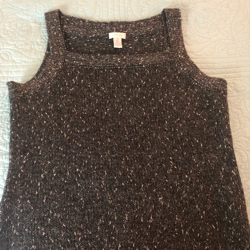 Sleeveless Chico’s sweater.